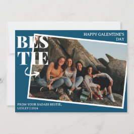 Tarjeta Festiva Elegante Mejor Amigos Galentine's Day Bestie foto