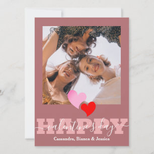 Tarjeta Festiva Elegante mejor foto de galentine's Day Bestie