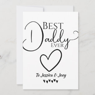 Tarjeta Festiva elegante, mejor papá del mundo, personalización ca
