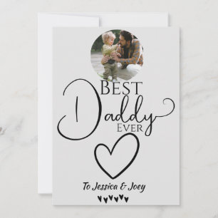 Tarjeta Festiva elegante, mejor papá del mundo, personalización ca