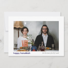 Tarjeta Festiva Elegante Minimalista Feliz Familia Hanukkah 1 Foto