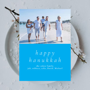 Tarjeta Festiva Elegante Minimalista Feliz Familia Hanukkah 1 Foto