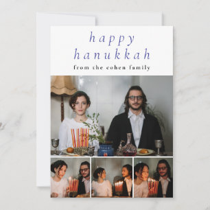 Tarjeta Festiva Elegante Minimalista Feliz Familia Hanukkah 4 Foto