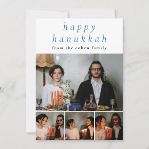 Tarjeta Festiva Elegante Minimalista Feliz Familia Hanukkah 4 Foto