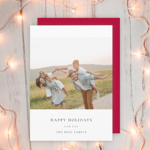 Tarjeta Festiva Elegante minimalista Navidades simples foto de la