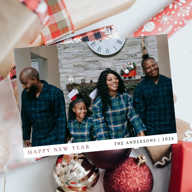 Tarjeta Festiva Elegante Mínimo Festividad De La Foto De La Famili (Subido por el creador)