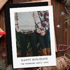 Tarjeta Festiva Elegante Moda Navidades minimalistas de fotografía