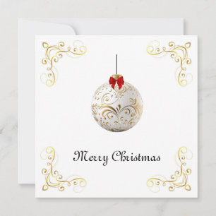 Tarjeta Festiva Elegante Moda Rústico Colorido Merry Christmas Bal