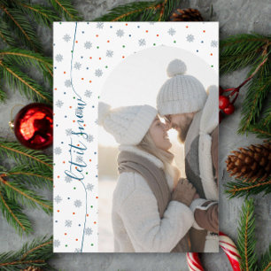 Tarjeta Festiva Elegante moderno Dejar que nieve foto