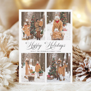 Tarjeta Festiva Elegante moderno Felices Fiestas 4 Foto