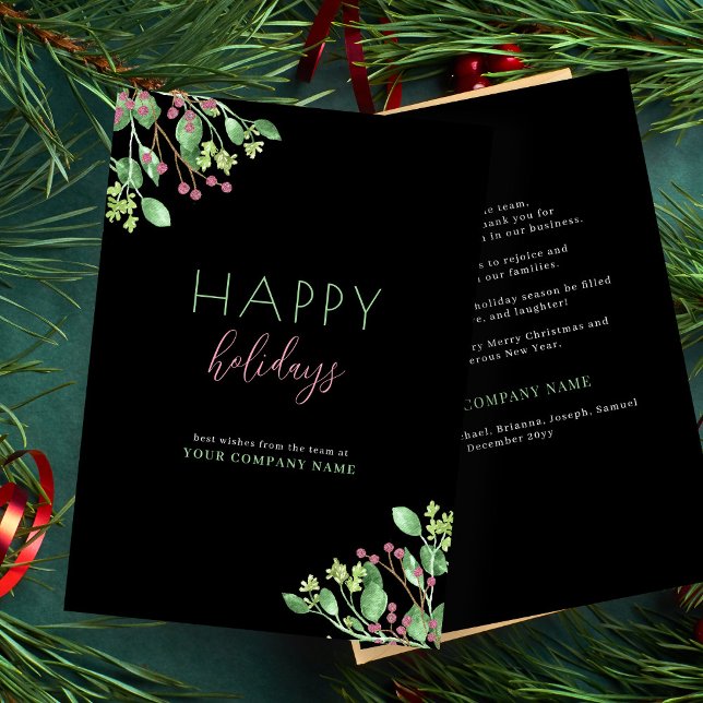 Tarjeta Festiva Elegante, moderno y corporativo negro (Subido por el creador)