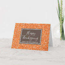 Elegante Naranja de otoño Purpurina Personalizado