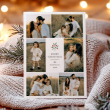 Elegante Navidades botánicos de Berry 6 Collage de