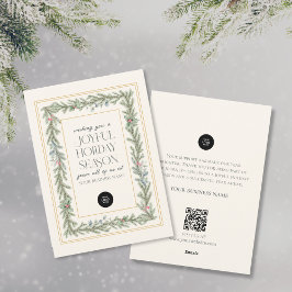 Tarjeta Festiva Elegante Navidades botánicos modernos de pino fest