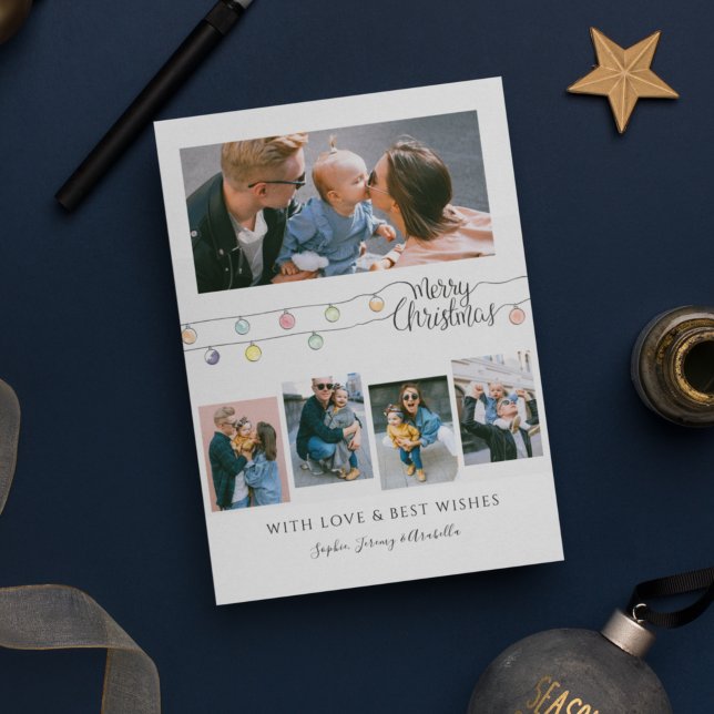 Tarjeta Festiva Elegante | NAVIDADES COLLAGES DE FOTOS (Subido por el creador)