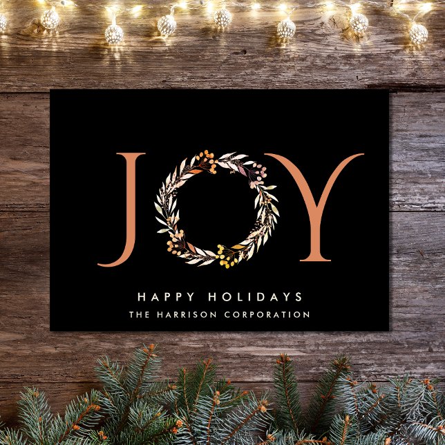 Tarjeta Festiva Elegante Navidades de Alegría Corporativo (Spread the joy of the season and strengthen business relationships with our elegant holiday card)