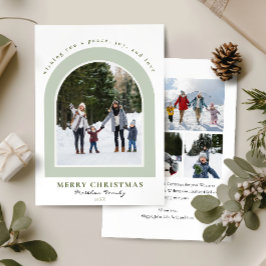 Tarjeta Festiva Elegante Navidades de Arco Moderno Multifoto