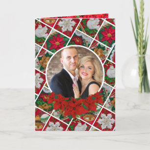 Tarjeta Festiva Elegante Navidades de firma personalizada Foto