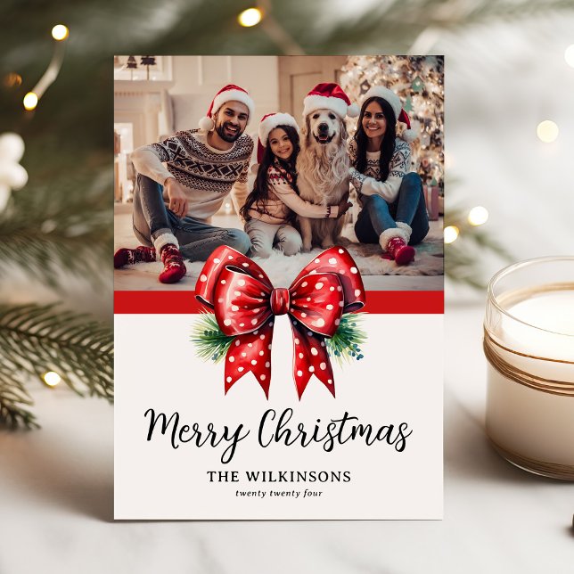 Tarjeta Festiva Elegante Navidades de fotografía de la familia Rib (Subido por el creador)