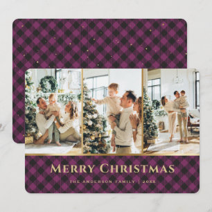 Tarjeta Festiva Elegante Navidades de fotografía de la planta de b