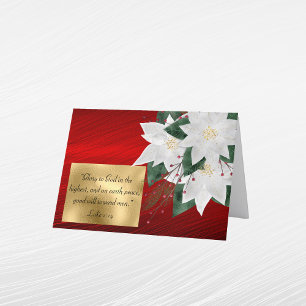 Tarjeta Festiva Elegante Navidades de fotografía floral religiosa