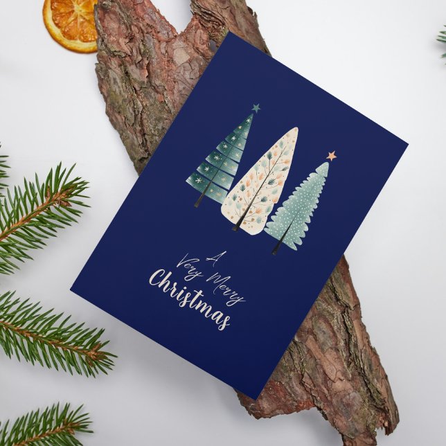 Tarjeta Festiva Elegante Navidades de la Marina Nocturna Sky Stars (Subido por el creador)