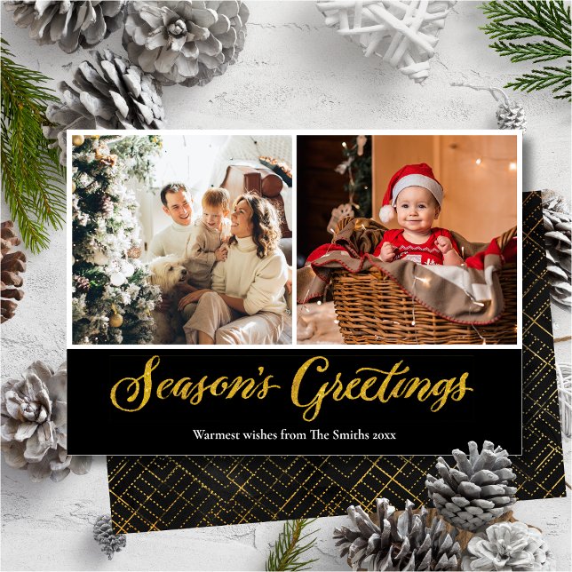 Tarjeta Festiva Elegante Navidades de la temporada de Purpurinas d (Subido por el creador)