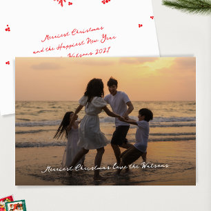 Tarjeta Festiva Elegante Navidades más valientes de la foto manusc
