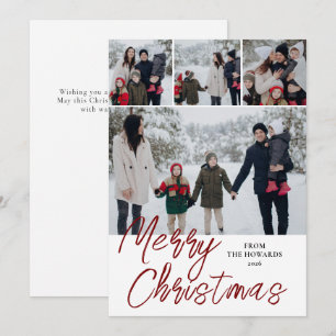 Tarjeta Festiva Elegante Navidades Minimalistas modernos Familia 4