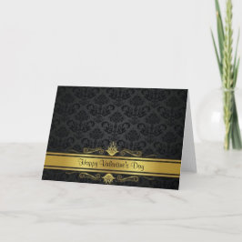 Tarjeta Festiva Elegante negro y oro