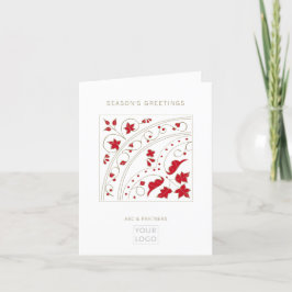 Tarjeta Festiva Elegante Neutral Corporate Seasons Greetings