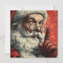 Elegante Nostálgico No Foto Lindo Papá Noel