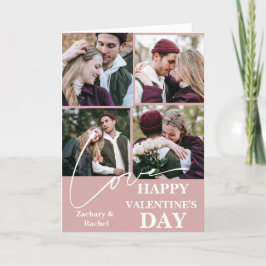 Tarjeta Festiva Elegante pareja romántica día de San Valentín 4 fo