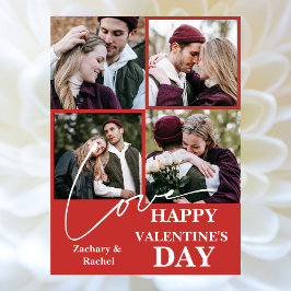 Tarjeta Festiva Elegante pareja romántica día de San Valentín 4 fo