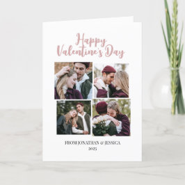 Tarjeta Festiva Elegante pareja romántica día de San Valentín 4 fo