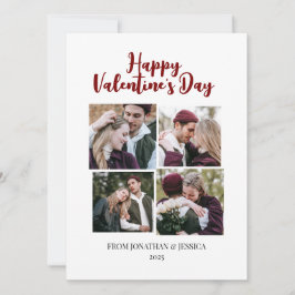 Tarjeta Festiva Elegante pareja romántica día de San Valentín 4 fo