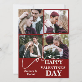 Tarjeta Festiva Elegante pareja romántica día de San Valentín 4 fo