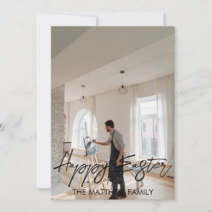 Tarjeta Festiva elegante Pascua, familia del padre Foto de caligra