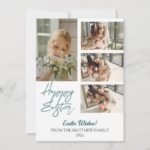 Tarjeta Festiva elegante Pascua Moderna, colección familiar de cua