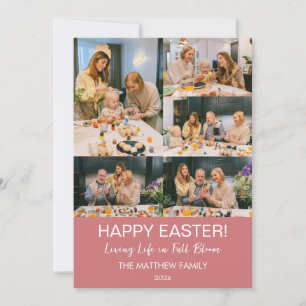 Tarjeta Festiva elegante Pascua Moderna, colección familiar de sei