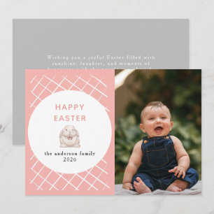 Tarjeta Festiva Elegante patrón de coral y crema Foto de Feliz Pas