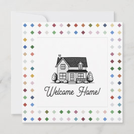 Tarjeta Festiva Elegante patrón geométrico de diamante artístico