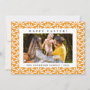 Tarjeta Festiva Elegante patrón minimalista Feliz Pascua 1 Foto