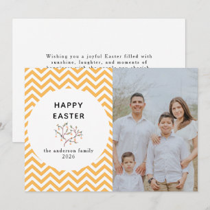 Tarjeta Festiva Elegante patrón moderno Feliz Pascua Foto