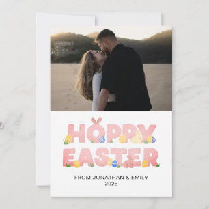 Tarjeta Festiva Elegante Patrón Simple Moderno Feliz Pascua Foto