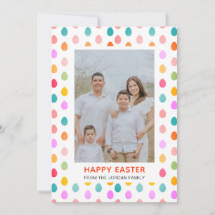 Tarjeta Festiva Elegante Patrón Simple Moderno Feliz Pascua Foto