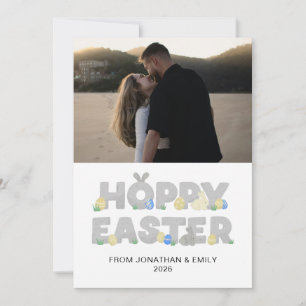 Tarjeta Festiva Elegante Patrón Simple Moderno Feliz Pascua Foto