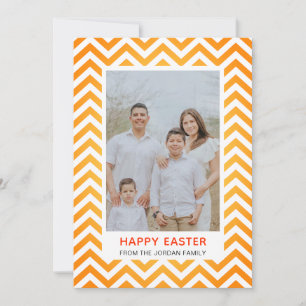 Tarjeta Festiva Elegante Patrón Simple Moderno Feliz Pascua Foto