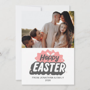 Tarjeta Festiva Elegante Patrón Simple Moderno Feliz Pascua Foto