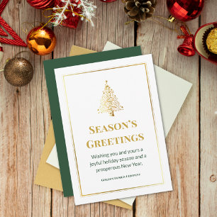 Tarjeta Festiva Elegante Personalizado profesional Logotipo Navida